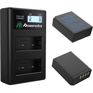 2 аккумулятора Powerextra NP-W126 + зарядное устройство