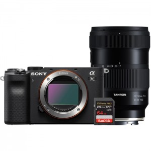 Фотоаппарат Sony a7C Body черный + Tamron 17-50mm + SanDisk SDXC 64GB