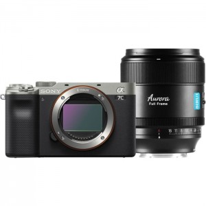 Фотоаппарат Sony a7C Body серебристый + Sirui Aurora 85mm f/1.4 FF AF Sony FE