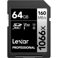 Карта памяти Lexar SDXC Professional 1066x UHS-I V30 (160/70 Mb/s) 64Gb