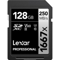 Карта памяти Lexar SDXC Professional 1667x UHS-II V60 (250/120 Mb/s) 128Gb