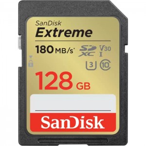 Карта памяти SanDisk SDXC Extreme UHS-I V30 (180/130 Mb/s) 128Gb