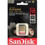 Карта памяти SanDisk SDXC Extreme UHS-I V30 (180/130 Mb/s) 128Gb