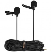 Двойной петличный микрофон ComiCa CVM-D02 (B6.0m)