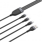 Кабель Baseus Flash 3-in-1 Lightning+USB Type-C+micro USB 1.2м Черный